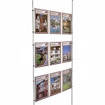 Suspended Multi poster display 3x triple A4P